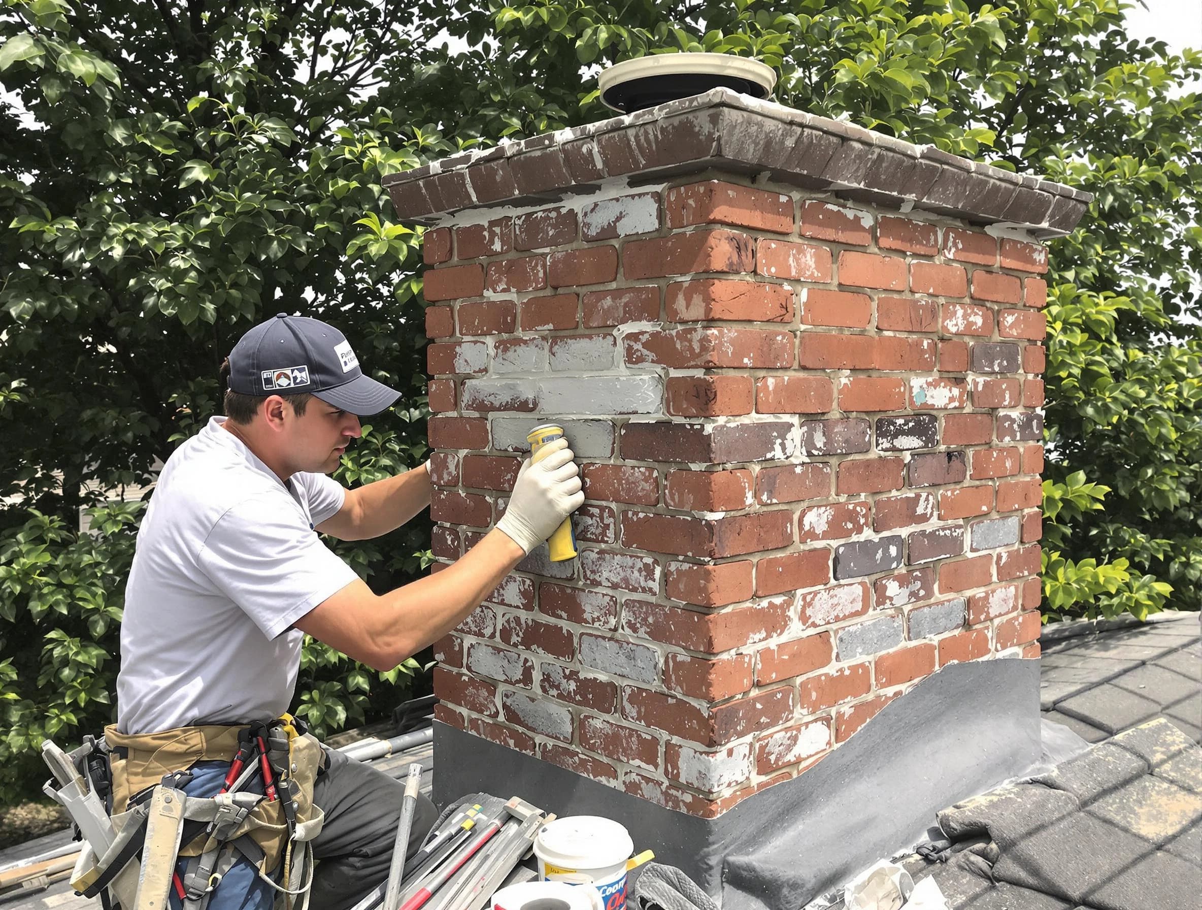 Fairfield Plantation Chimney Sweep restoring an aging chimney in Fairfield Plantation, GA