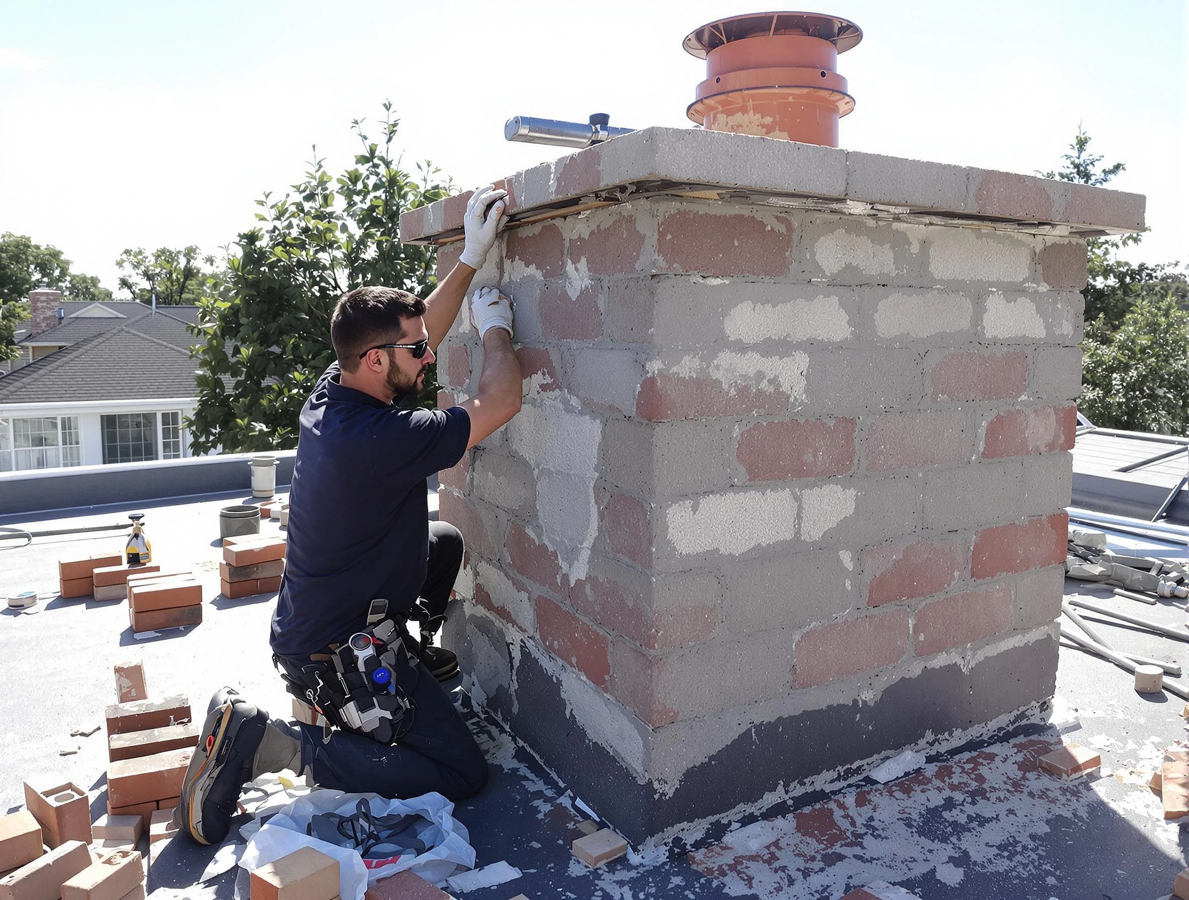 Advanced chimney repair process by Fairfield Plantation Chimney Sweep in Fairfield Plantation, GA