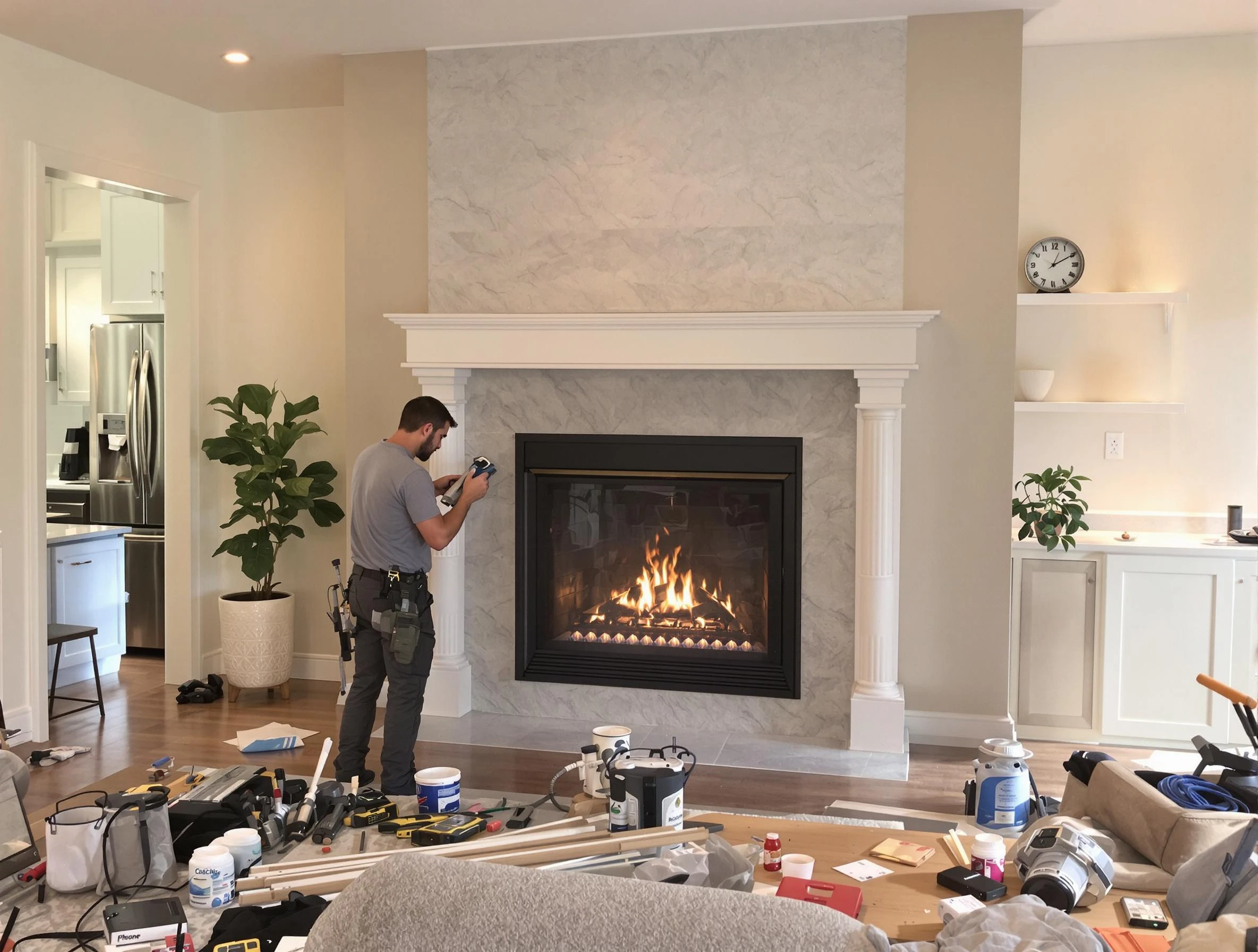 Newly installed fireplace by Fairfield Plantation Chimney Sweep in Fairfield Plantation, GA