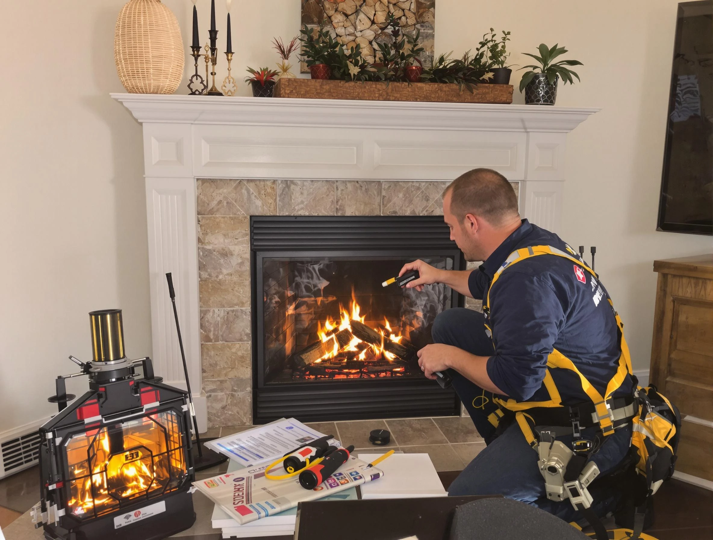 Safety-focused fireplace inspection by Fairfield Plantation Chimney Sweep in Fairfield Plantation, GA